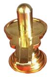 Brass Made Golden Shivling For Home Temple Pooja - 4.8"